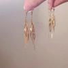 Nuevos Pendientes de Hilo para Oreja con Alas de Libélula para Mujer, Elegantes Pendientes Largos con Borlas, Alto Sentido, Accesorios para Orejas Delgados de Moda, Tendencia