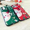Adecuado para funda de teléfono móvil Apple 16 13Pro Max Reno Navideño Estampado Estéreo Soporte de Pulsera Funda de Teléfono Móvil Xr