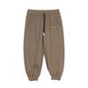 Calça de moletom infantil forrada com fleece para primavera e outono, calça de moletom infantil de tamanho médio e grande, calças casuais infantis para outono e inverno, calças de veludo infantis de peça única