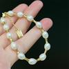 Pulsera de Perlas Zhuji Pulsera de Perlas de Agua Dulce Diseño Cintura Hombre Pequeño Exquisita Joker Blanco Esencial de Verano