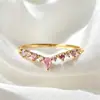 Anillo Abierto Ajustable Tilenny Estilo Ins Más Vendido Transfronterizo con Circonita para Mujer, Diseño Floral Dulce y Lindo