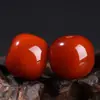 Cuentas sólidas de ágata de río natural 7A, cuentas sueltas de ágata rojo del sur estilo antiguo, accesorios para joyería de cristal, materiales para ensartar, cuentas tambor