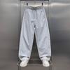 Pantalones Casuales de Seda de Hielo para Hombre Verano Delgados 2025 Nuevo Rectos Sueltos de Pierna Ancha Pantalones Largos Frescos Cimitarra para Hombre