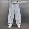 Pantalones Casuales Versátiles de Seda Helada Transfronterizos para Hombre Primavera y Otoño 2026 Nuevos Pantalones Largos Casuales Rectos Sueltos de Pierna Ancha Ropa para Hombre