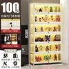 Vitrine para Miniaturas com Fechadura e Luz, Vitrine Transparente de Acrílico à Prova de Poeira para Modelos de Brinquedos e Rack de Ornamentos para Casa