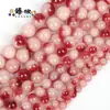 Novas Contas Redondas de Jade Persa Cor de Pêssego Vermelho 6-12mm Mais Vendidas Contas Soltas Acessórios Materiais para Fazer Joias DIY
