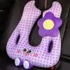 Almohada para Coche de Niños Montada en el Coche, Almohada de Viaje Antiahogo, Almohada para Coche de Bebé con Cojín de Almohada para Dormir en el Coche
