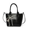 Bolso de Cubo Portátil para Mujer 2025 Moda Coreana Moderna Casual Bolso de Hombro Nicho Elegante Texturizado Hombro Cruzado