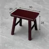 Taburete cuadrado pequeño madera maciza tabla única taburete para cambiarse los zapatos mesa de café taburete bajo palo de rosa estilo chino nuevo taburete de madera usar sala de estar construir De Lei De Zhu