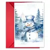 Amazon Tamanho Grande Fresco Azul Inverno Natal Cartão de Saudação Conjunto de Envelopes Cartão de Feriado de Alto Valor
