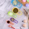 Juego de 6 cucharas medidoras de plástico con taza medidora personalizada de fábrica, juego de 6 cucharas medidoras con escala, herramientas para hornear, cuchara medidora de color