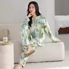Pijama de Algodón Nube Nuevo Otoño/Invierno 2026 para Mujeres Jóvenes, Manga Larga, Pantalón Largo, Estilo Casual Floral, Ropa de Casa, Se Puede Usar Afuera