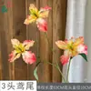 3 Cabezas, 6 Cabezas de Iris, Lirios Pequeños, Flores de Seda para Decoración de Fondo de Escenario, Decoraciones de Pasillo de Hotel, Arreglos Florales Artificiales