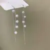 Pendientes Japoneses y Coreanos de Perlas Suaves con Borlas para Mujer, Pendientes Populares Nuevos, Lujo Accesible, Gama Alta, Elegantes, Pendientes Largos, Pendientes