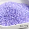 Super-Excelente 2 mm Hielo Imitación Jade Núcleo Teñido Vidrio Cuentas de Arroz Imitación Checo Crema Vidrio Cuentas para Pulsera Anillo DIY