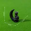 Figuras de Gato Gemelo Blanco y Negro para Halloween de Nuevo Producto Transfronterizo Lindas Miniaturas Micro Paisaje Accesorios de Decoración DIY Adornos de Escritorio