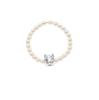 Anillo Shijia Pearl Lazo Estilo Ins Plata de Ley 925 Nicho Lujo Ligero Hecho a Mano Anillo de Alta Gama