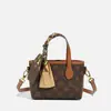 Bolso Retro Estampado para Mujer 2025 Nuevo Bolso de Hombro Cruzado de Alta Calidad para Mujer Bolso Tipo Cubo Elegante de Gama Alta