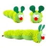 Juguete de Oruga Peluda con Hierba Gatera y Fruta de Agalla para Autodivertir, Alivio del Estrés, Interactivo, Resistente a los Arañazos y Mordeduras, Cojín para Abrazar, Juguete de Peluche para Gatos