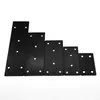 Código de ángulo negro escuadra de 90 grados soporte angular para estante ángulo de hierro pieza de esquina en forma de L de 7 palabras soporte triangular de hierro ferretería