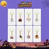 Chaveiro de Gota de Óleo de Halloween Pingente de Fantasma Acessórios para Fantasia de Festa Charme para Bolsa Conjunto de 8 Peças Mais Vendido de Halloween