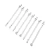 Cadena de extensión de acero de titanio, pulsera de perlas ajustable, cadena de extensión para collar, cadena para clavícula, cadena de cola, accesorios de cadena con cierre de langosta