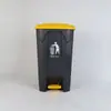 Lixeira plástica retangular de grande capacidade, espessa, 100L, para uso externo e interno comercial, pedal operado, transfronteiriça, atacado