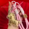 Acessórios de Chaveiro Princesa Dourada do Ano do Cavalo Ouro Puro 999 Fique Rico Instantaneamente Pingente de Bolsa Venda por Atacado em Estoque