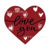 Ca103 Corazón Rojo Decorativo Forma Especial Manteles Individuales Decoración de Fiesta Vajilla Día de San Valentín Desechables Encaje Manteles Individuales