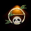 Nuevos accesorios chinos de alta gama de moda nacional, diseño de nicho de ramillete, festival de bambú de estilo chino, broche de panda lindo de gran altura