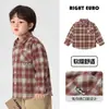Camisa Estilo Acadêmico para Meninos, Estilo Europeu, Roupa de Outono para Crianças Pequenas, Body para Bebê, Roupa Infantil para Primavera e Outono, Camisa Xadrez Infantil para Meninos