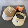 Sombrero de Sol para Bebé Verano Bebé Oso Lindo Sombrero de Paja Infantil Protección Solar Parte Superior Vacía Sombrero de Sol para Niños y Niñas