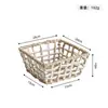 Cesta de Armazenamento Simples Trançada com Corda de Papel para Sala de Estar Doméstica Organizador de Itens Diversos de Mesa Lanches Cesta de Armazenamento de Cosméticos Vazada