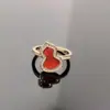 Anillo de Calabaza Kirin con Diamantes Completos Versión de Alta Gama Chapado en Oro Rosa de 18K Anillo de Banda Ancha Lujo Ligero Anillos de Pareja de Alta Gama Estilo Nicho Ins