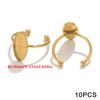 Soporte de anillo pulido de color acero inoxidable que retiene el color DIY Anillo Pinto anillo anillo cara del anillo horno oro incrustado perla soporte de anillo de apertura accesorios