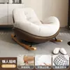 Sillón Mecedor Perezoso Silla Mecedora de Dormitorio Sillón Reclinable Silla de Ocio para Adultos Sala de Estar Balcón Individual Mecedora de Ocio para el Hogar que se Puede Usar para Dormir y Descansar