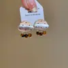 Brincos Olho de Tigre Estilo Melanoid Retro Senso de Design de Nicho Brincos Versáteis Luxo Leve Moda de Alta Qualidade Brincos de Tarraxa para Mulheres