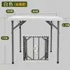 Mesa de Comedor Plegable para Uso Doméstico, Mesa Cuadrada Simple de Mahjong, Mesa Cuadrada Pequeña de Plástico para Apartamento, Mesa y Sillas Cuadradas para Romper Huevos por los Cuatro Lados