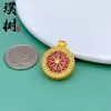 Loja de Ouro Mesmo Estilo Pingente Giratório de Girassol Bússola Banhado a Ouro Colar, Corrente de Suéter Versátil da Moda Tendência para a Clavícula