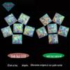Huagang gema quadrado ângulo reto carro flor OPAL sintético OPAL pedra nua superfície plana plana OPAL semi-preciosa pedra FI05
