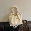 Bolsa Tote Feminina para Ir para a Aula, Nova Bolsa de Ombro Casual Leve de Verão 2026, Bolsa de Tecido Listrado de Grande Capacidade