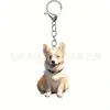 Nuevo perro lindo transfronterizo material acrílico colgante plano para coche accesorios para mochila decoración del hogar