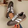 Zapatos Casuales Nuevos con Estampado de Leopardo para Mujer Primavera y Otoño 2026, Talla Grande, Zapatos de Entrenamiento Retro Alemanes, Estilo Europeo y Americano, En Stock