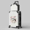 Maleta de Viaje para Mujer de 20 pulgadas Dibujo Animado Japonés Embarque Caja con Contraseña Rueda Universal Silenciosa Marco de Aluminio Maleta para Madre y Madre Maleta para Hombre de 24 pulgadas