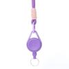 Cuerda trenzada de color a juego, hebilla telescópica de fácil extracción, cable de alambre, llavero telescópico de alto rebote, hebilla antirrobo antipérdida, anillo de carga rápida