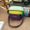 Bolso Cruzado de Moda para Exteriores para Mujer, Ligero Deportivo Color Dopamina Multicapa, Bolso Cruzado de Hombro Único para Teléfono