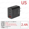Carregador rápido PD 12W para viagem, carregador de celular, cabeça de carregamento, regulamentos europeus e americanos, cabeça de carregamento rápido USB multiportas transfronteiriça