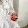 Mini bolso de mano acrílico transfronterizo 2026, nuevo estilo de moda en colores caramelo, bolso de hombro versátil con cadena para mujer