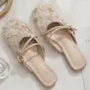 Sandálias Femininas Versáteis de Verão Estilo Francês, Slip-On, Bico Fechado para Uso ao Ar Livre