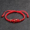 Pulsera de Cuerda Roja para Hombres y Mujeres Pulsera Joyería Tejida a Mano Esmalte Año del Zodíaco Chino Estilo Nacional Pulsera de Cuerda Roja